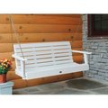 Highwood Usa highwood¬Æ 4' Weatherly Outdoor Porch Swing, Eco Friendly Synthetic Wood In White AD-PORW2-WHE